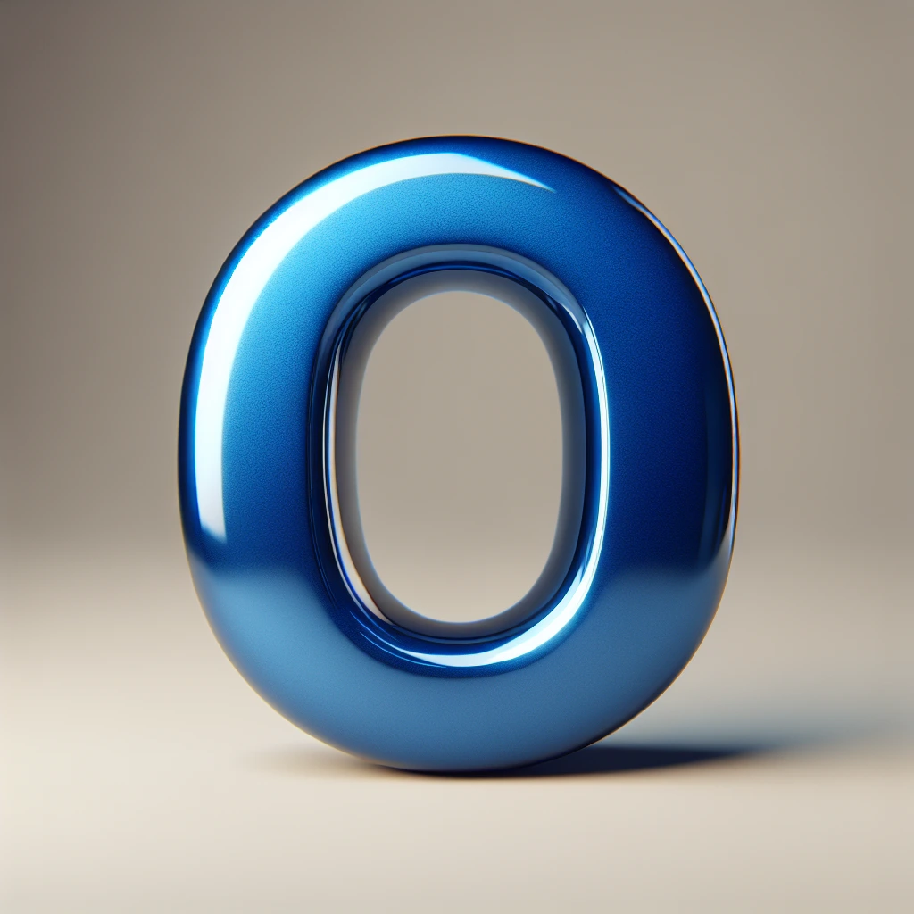 just a blue character "o"