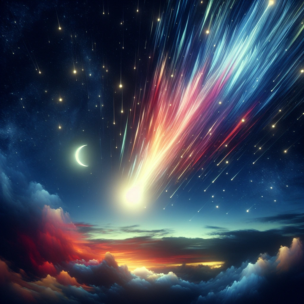 Lorsque j'ai vu la lumière étrange dans le ciel, je n'arrivais pas à croire mes yeux. C'était comme si une étoile filante prenait soudainement une trajectoire erratique, changeant de couleur à une vitesse folle. Intrigué, je fixais ce phénomène céleste qui semblait se rapprocher de plus en plus de ma position. Une sensation étrange m'envahit, mêlant peur et excitation.