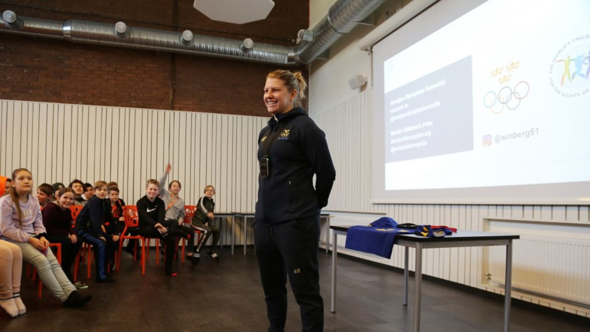 Elever från Erlaskolan Södra möter olympier
