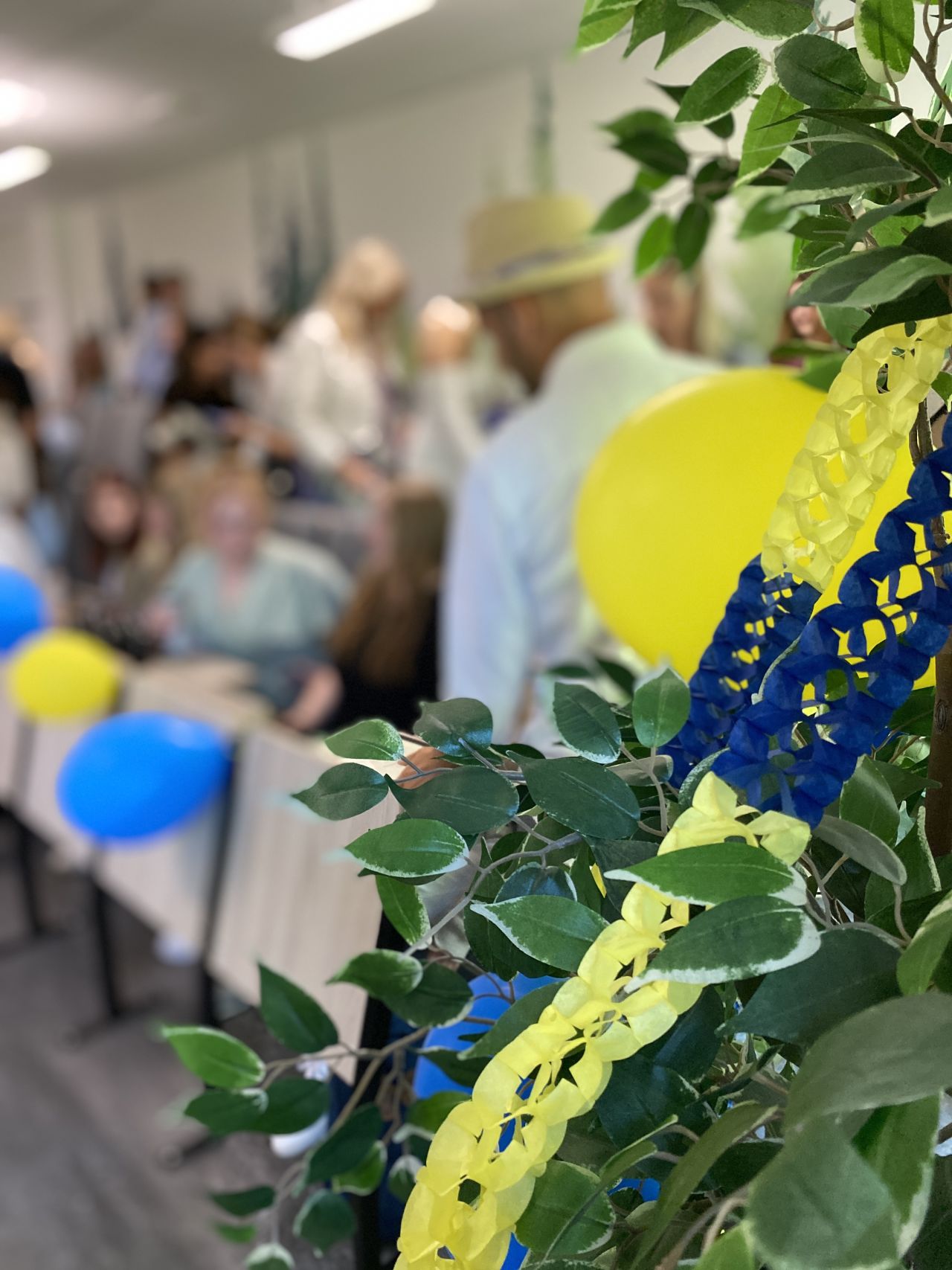 Många många ballonger prydde skolans lokaler