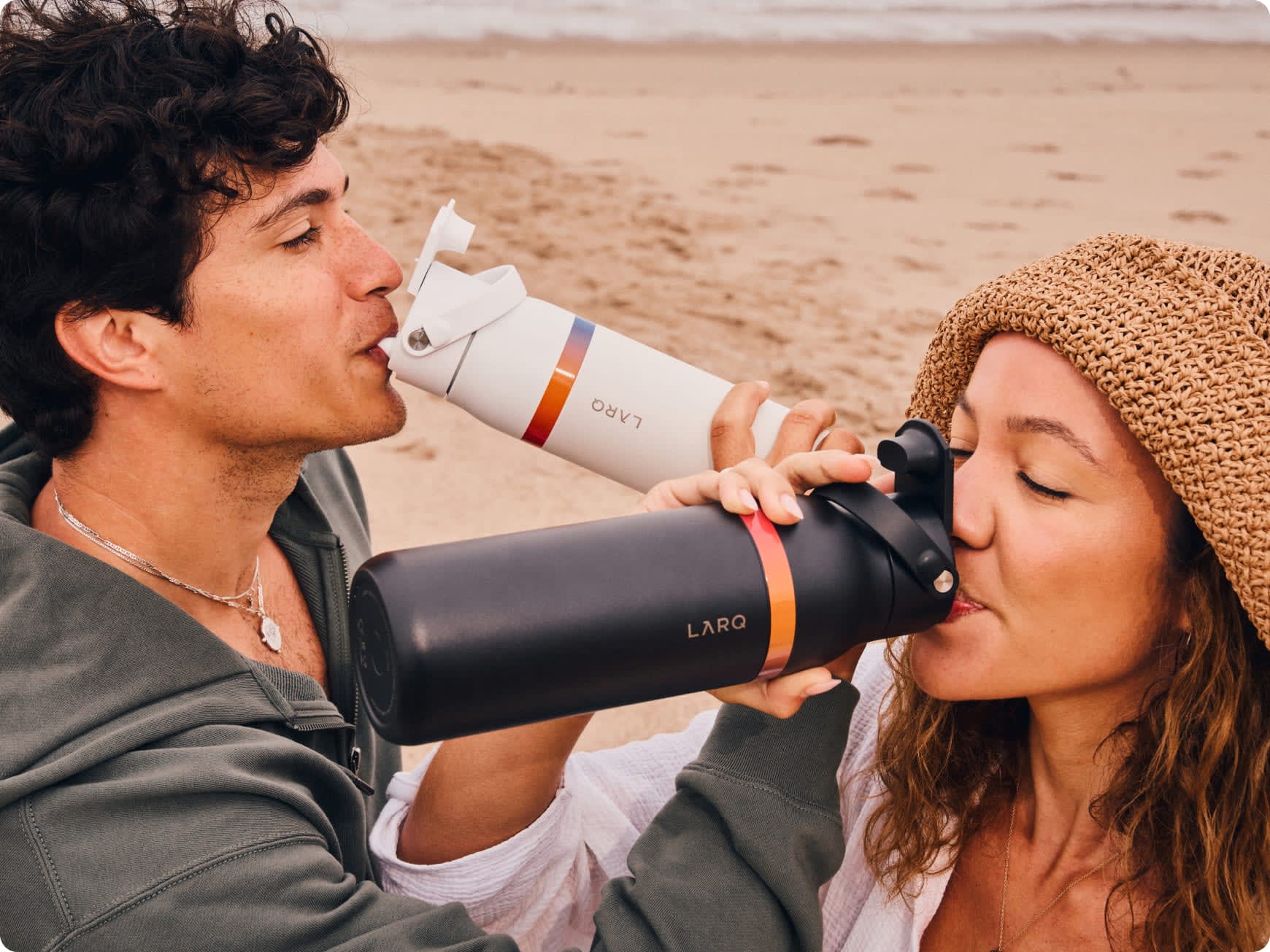 LARQ Bottle Swig Top Amber Vittoria - Obsidian Black