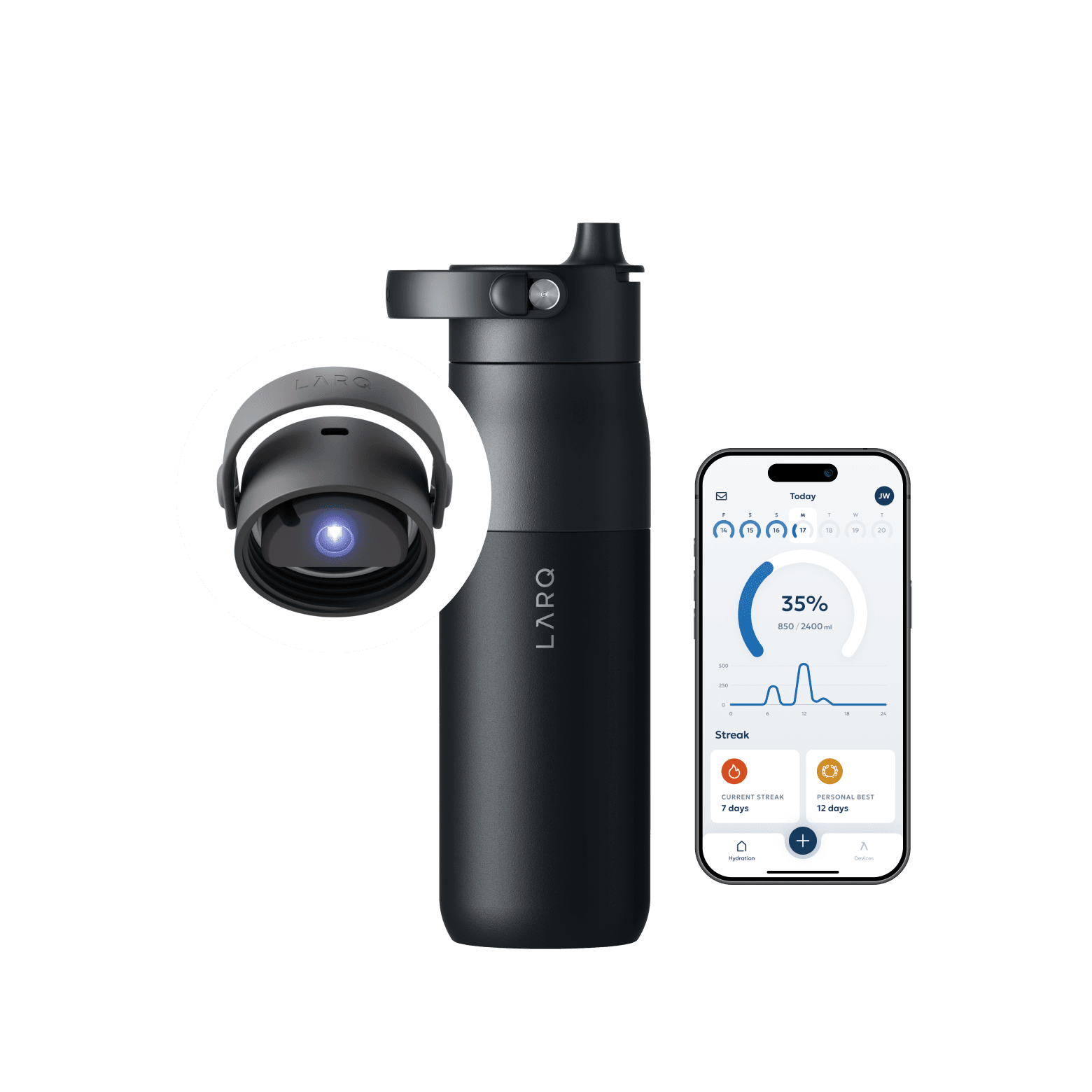 LARQ Bottle PureVis™ 2 - Obsidian Black