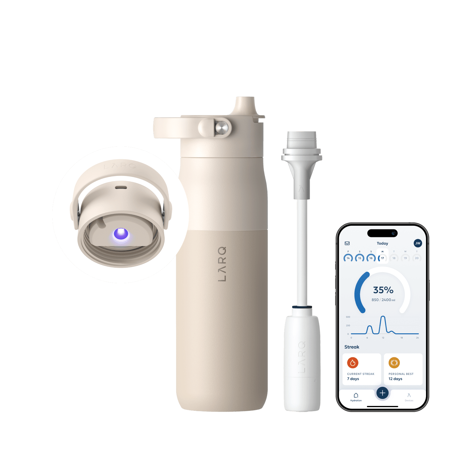 LARQ Bottle PureVis™ 2 - Mojave Dune - view 1