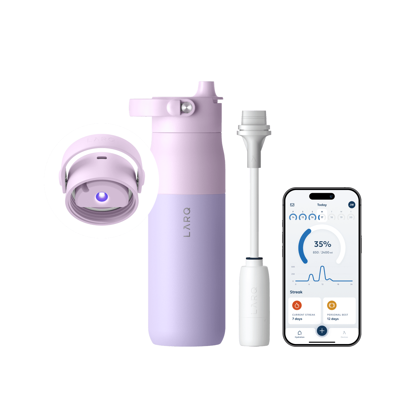 LARQ Bottle PureVis™ 2 - Luberon Lavender - view 1