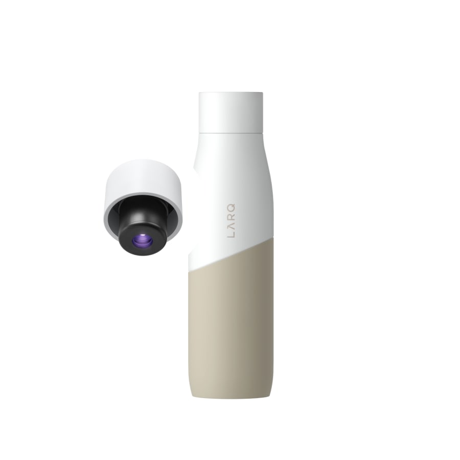 LARQ Bottle Movement PureVis™ - White / Dune  - 24 oz | Stainless Steel