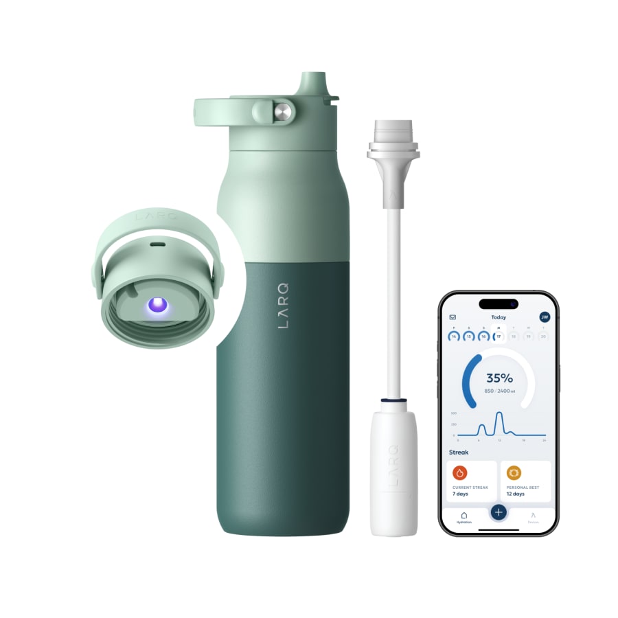 LARQ Bottle PureVis™ 2 - Eucalyptus Green  - 34 oz | Stainless Steel