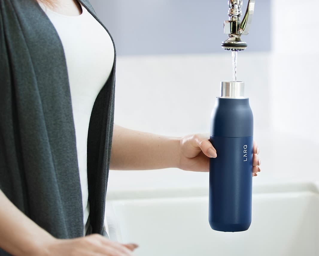 Shop Larq Monaco Blue Self-Sanitizing Water Bottle