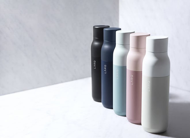 Larq bottles with all possible sleeves