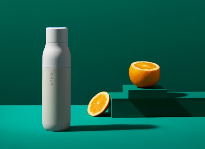 LARQ Bottle on green background