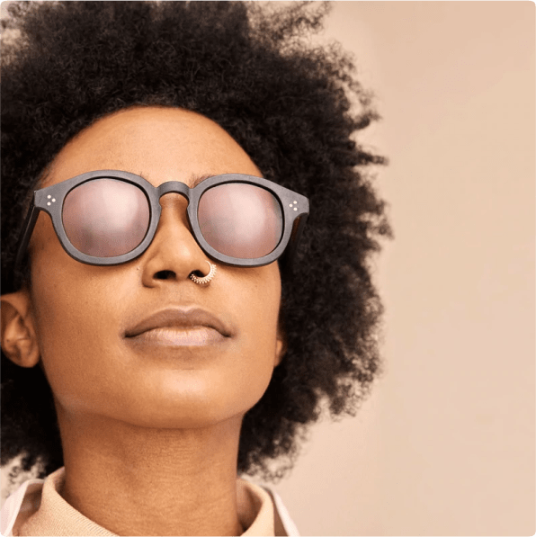 Woman with glasses
