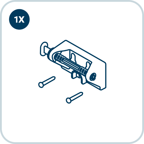 Cabinet mount - graphic outline