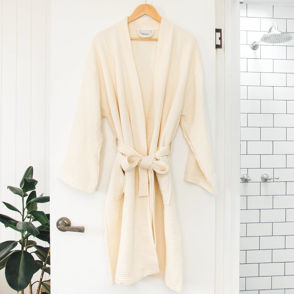 Ettitude 100% bamboo lyocell waffle weave robe