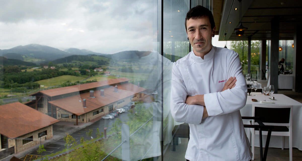 Eneko Atxa, Michelin star chef-owner of the most sustainable restaurant in the world, Azurmendi in Spain.