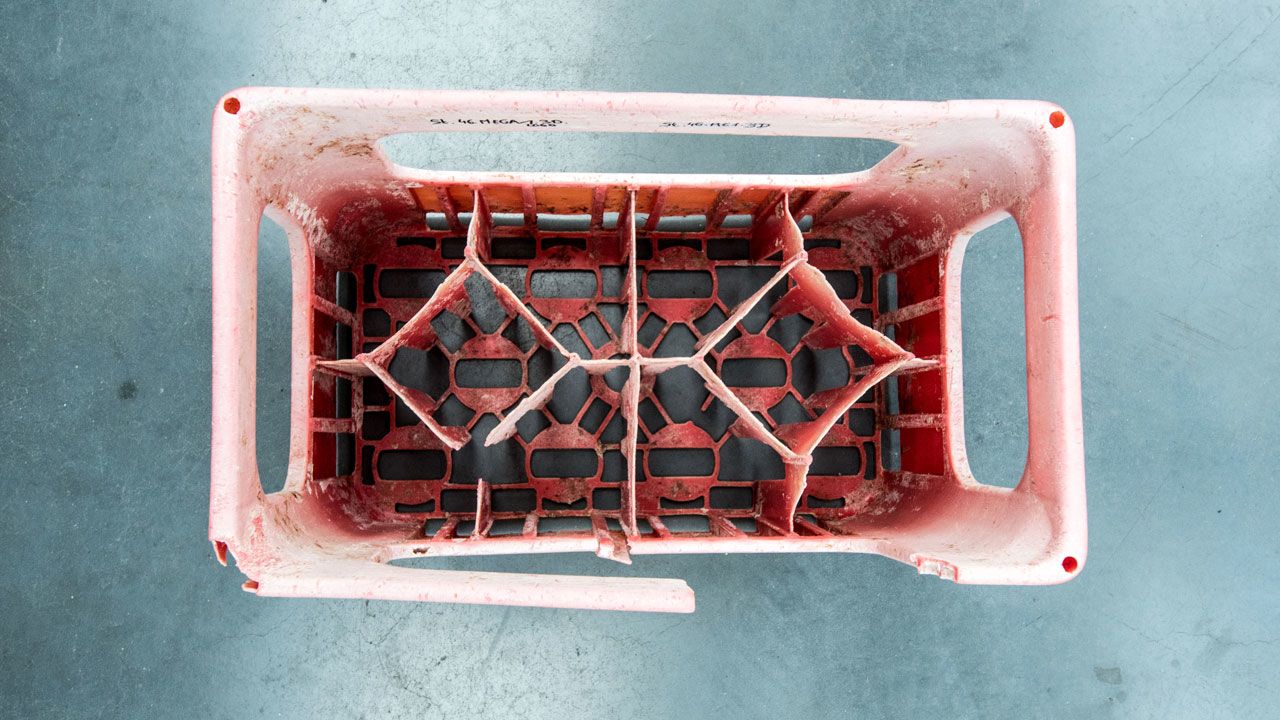 plastic crate discovered in Great Pacific Garbage Patch originally produced in 1977