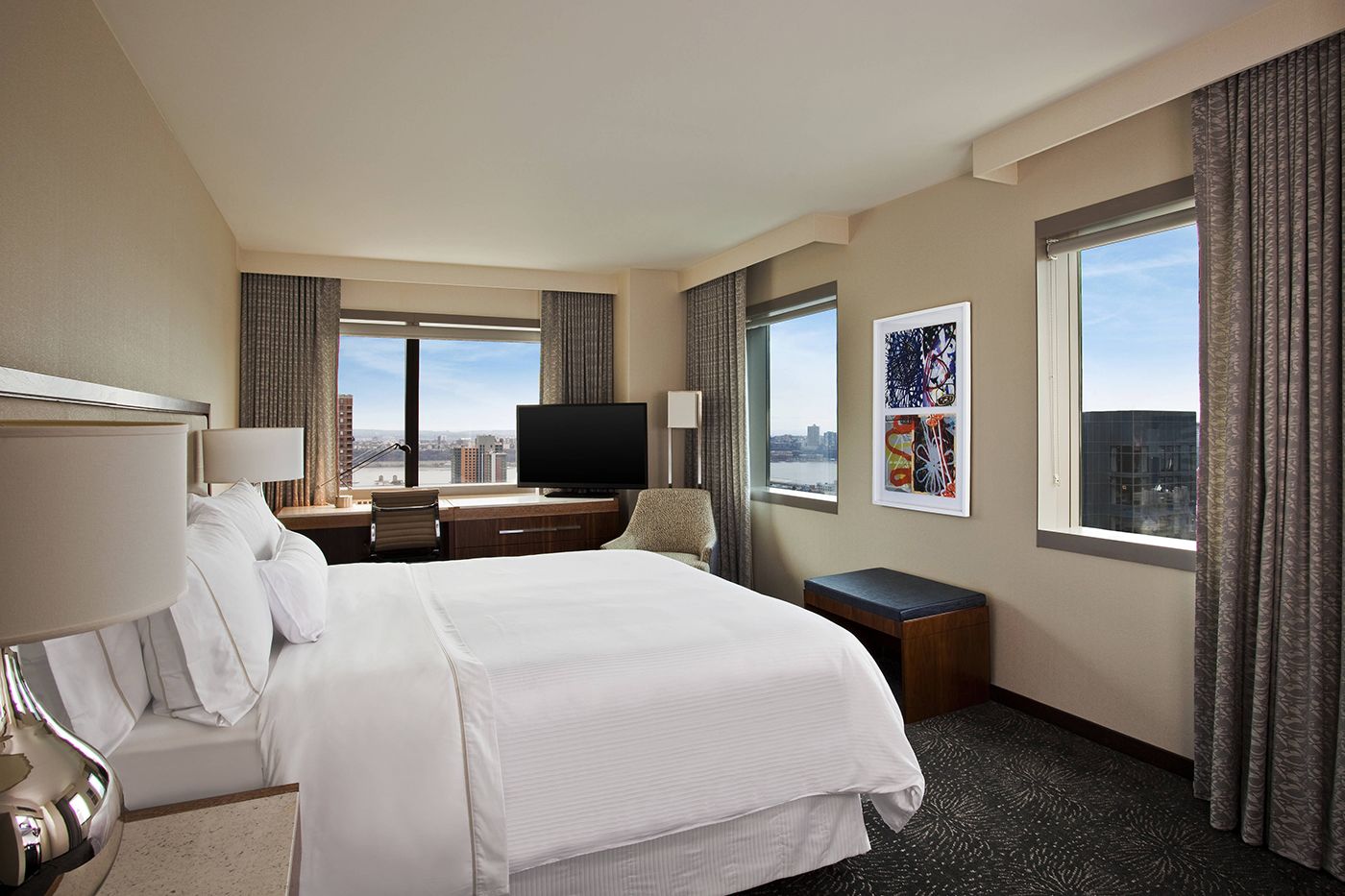 Hotel room at the Westin in new york Time Square Courtesy of The Westin New York Times Square