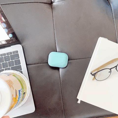 LARQ PureVis™ Bust-a-germ DIY used on a AirPods to sterilize and eradicate bacteria & viruses