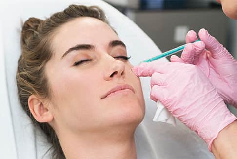 Botox Injections in side of the face