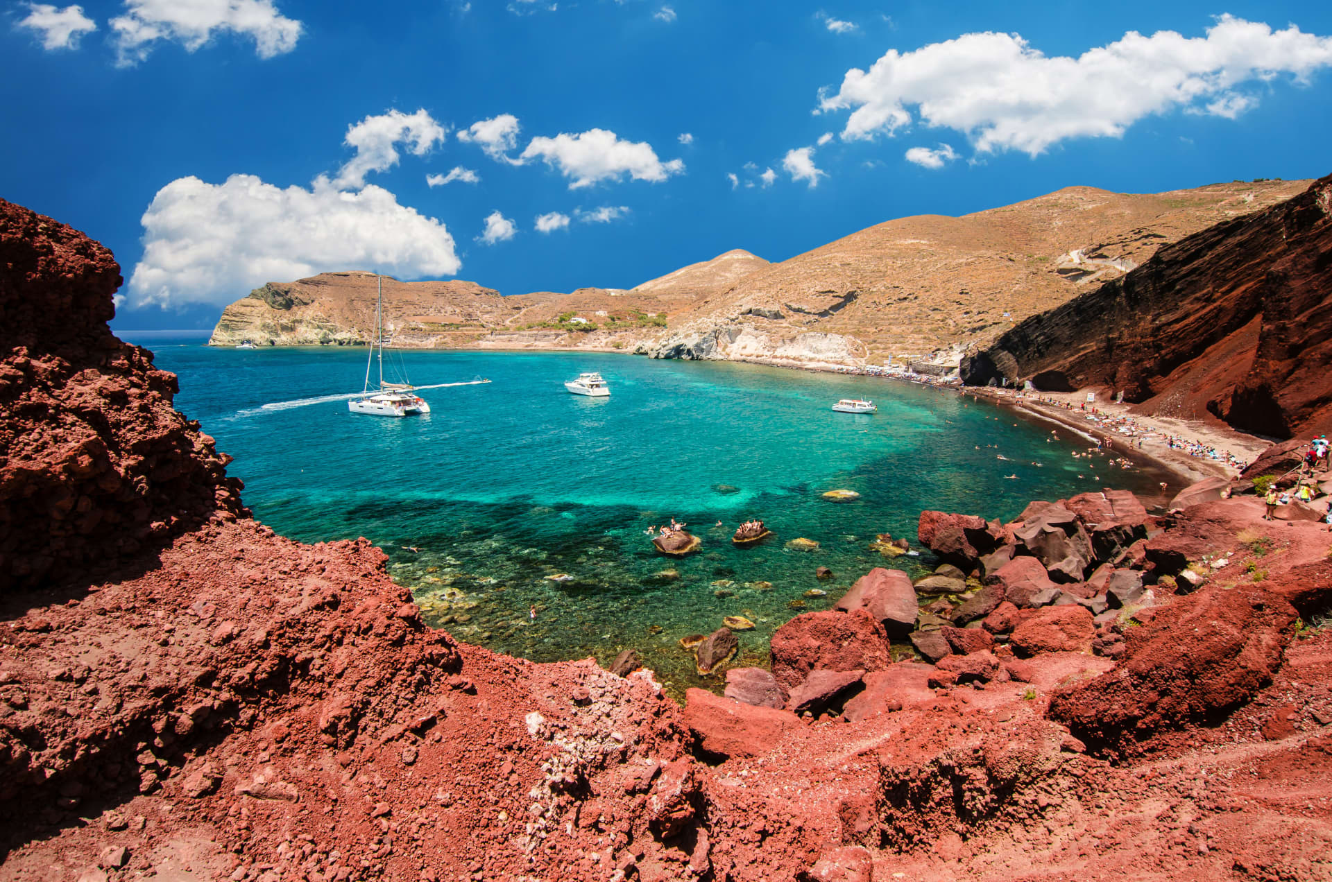 auf Die schönsten Strände Santorini