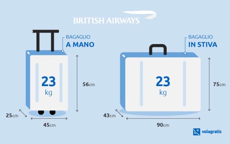 Misure e peso del bagaglio a mano e in stiva British Airways: info  aggiornate | Volagratis
