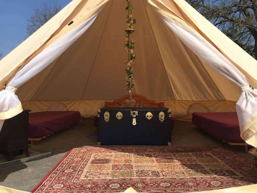 Bell Tent Glamping at Royal Victoria Country Park 2