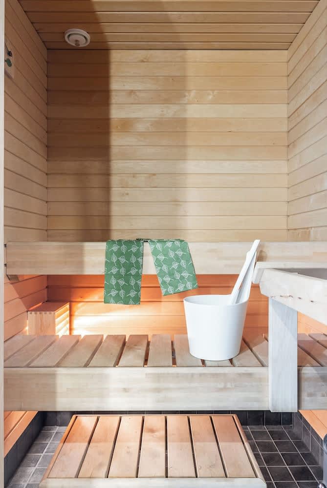 Modern 1BR Home with Sauna & Balcony 1