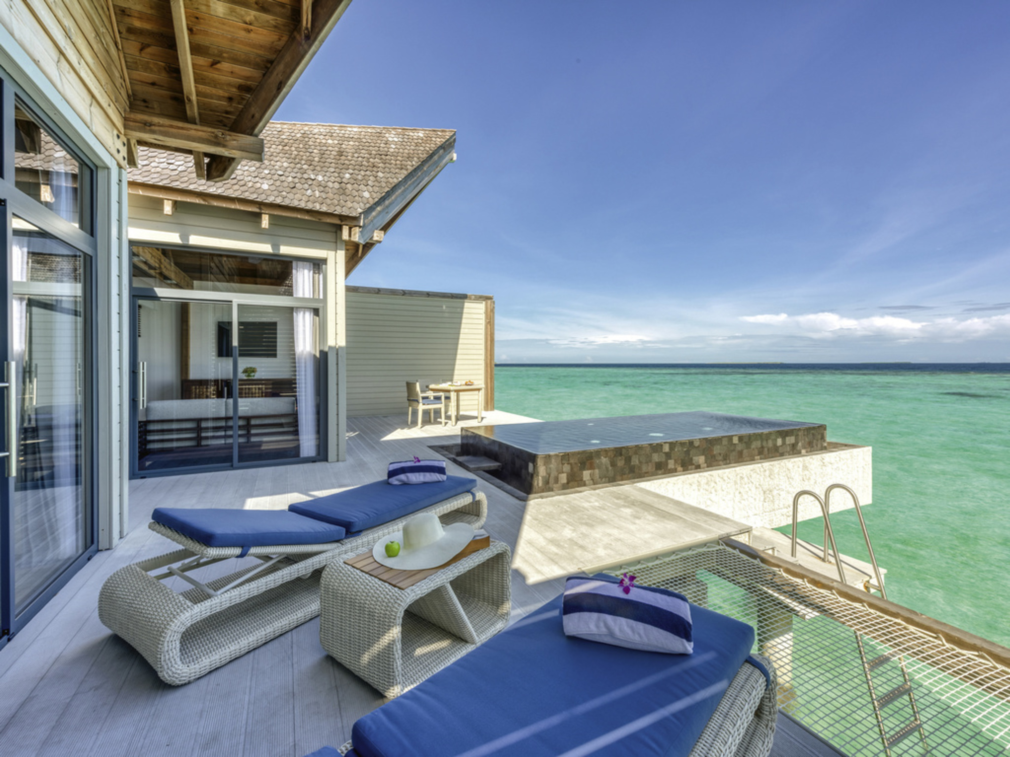Overwater pool villa ocean
