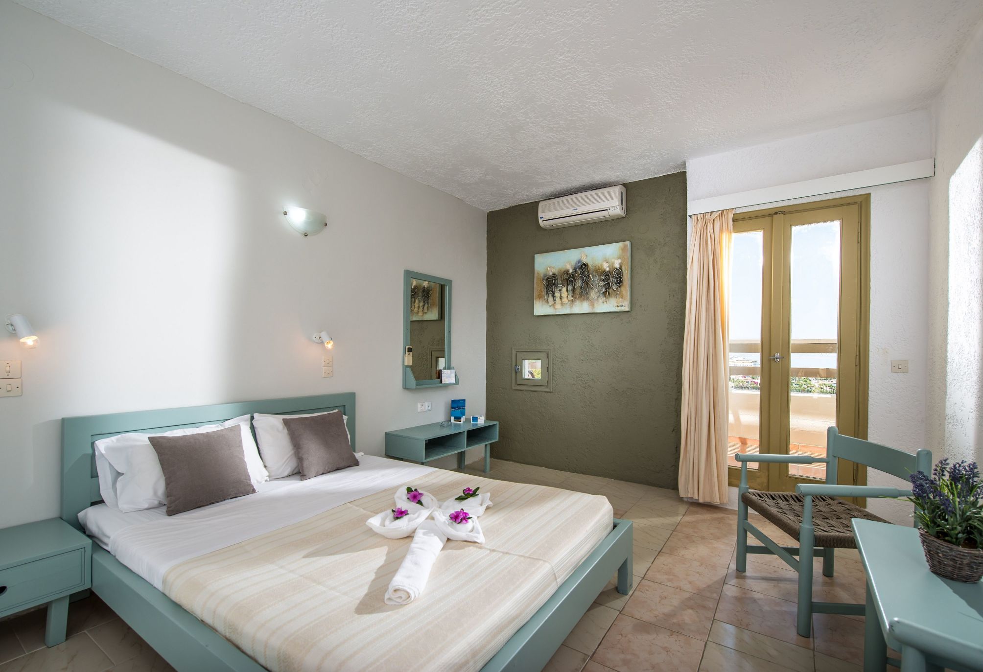 Chambre double, vue sur la mer