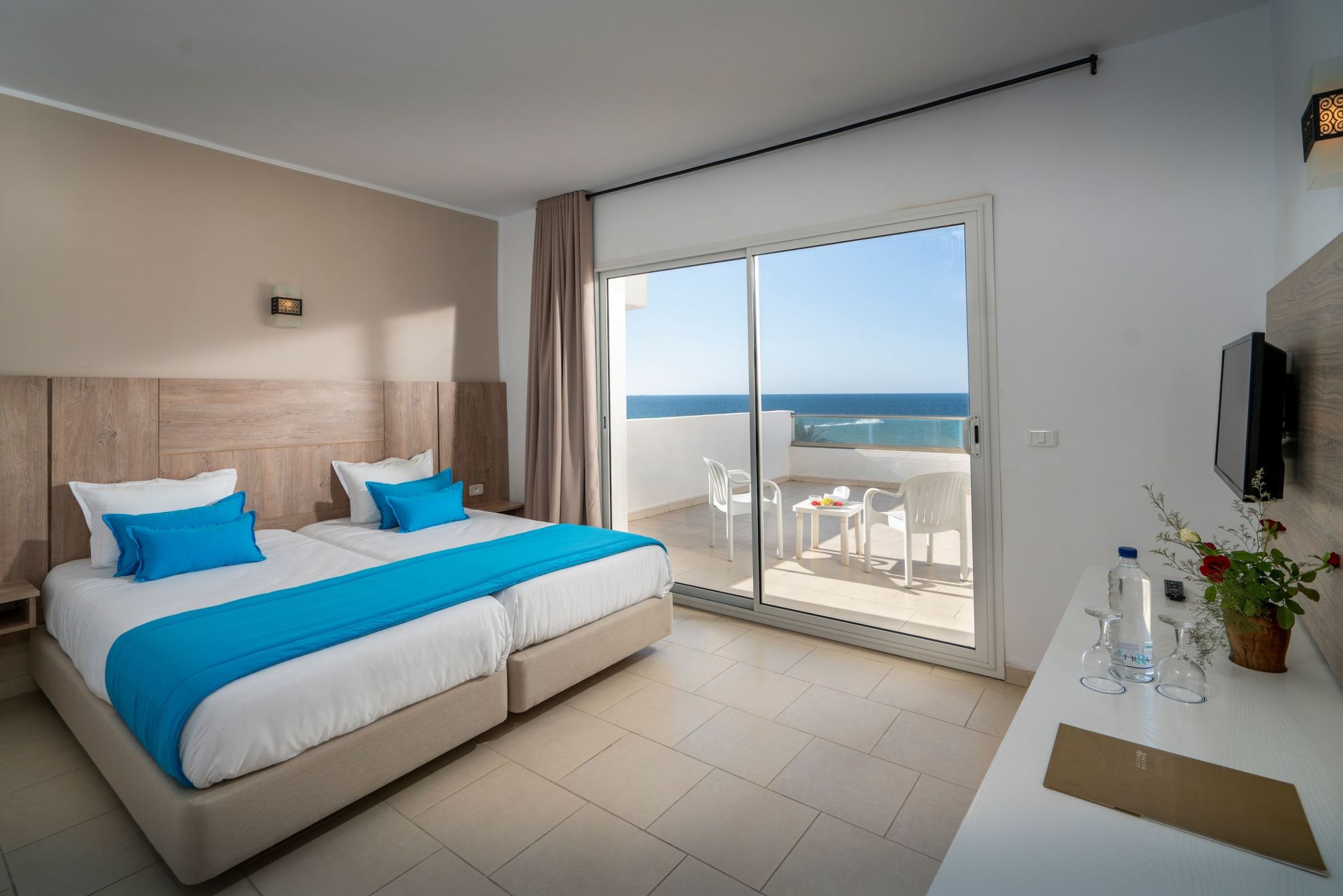 Chambre individuelle, vue sur la mer