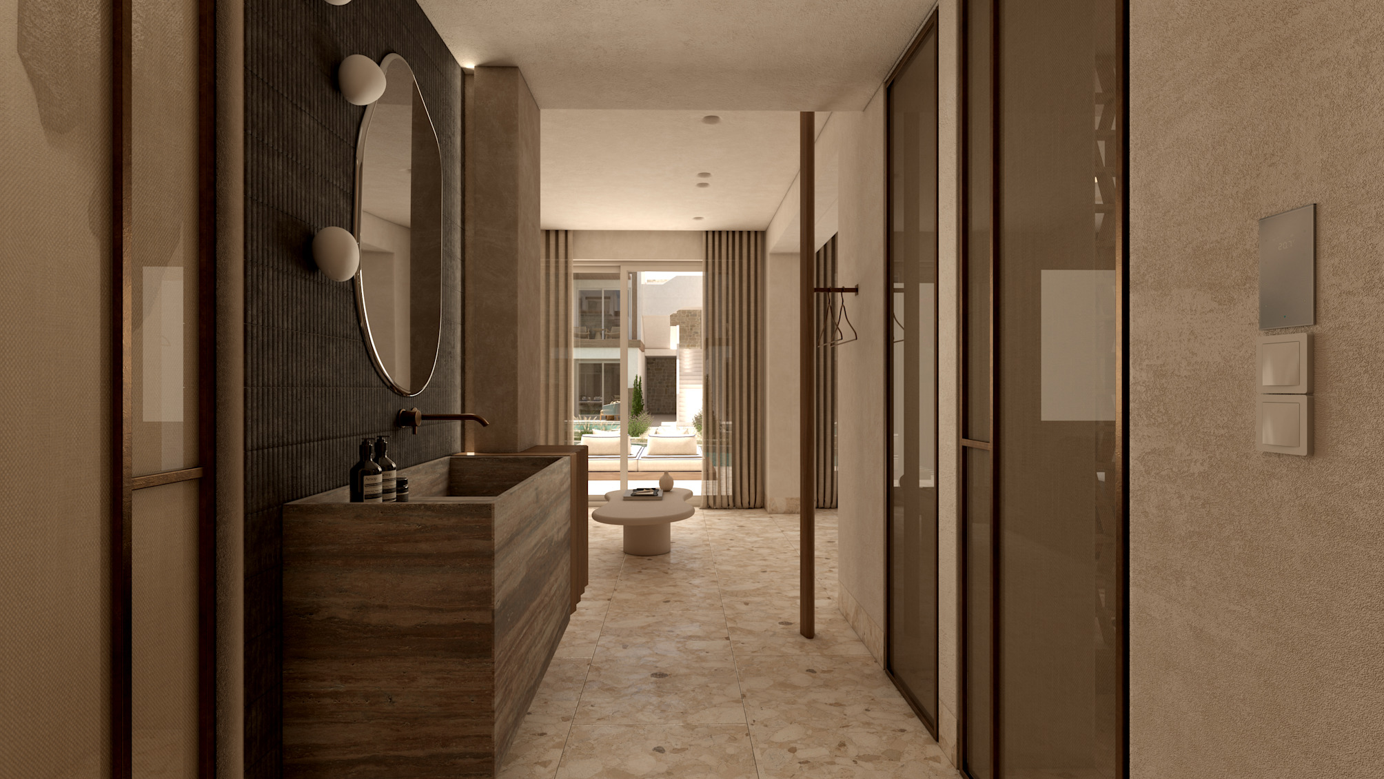 Suite, hydromassage bathtub, private pool