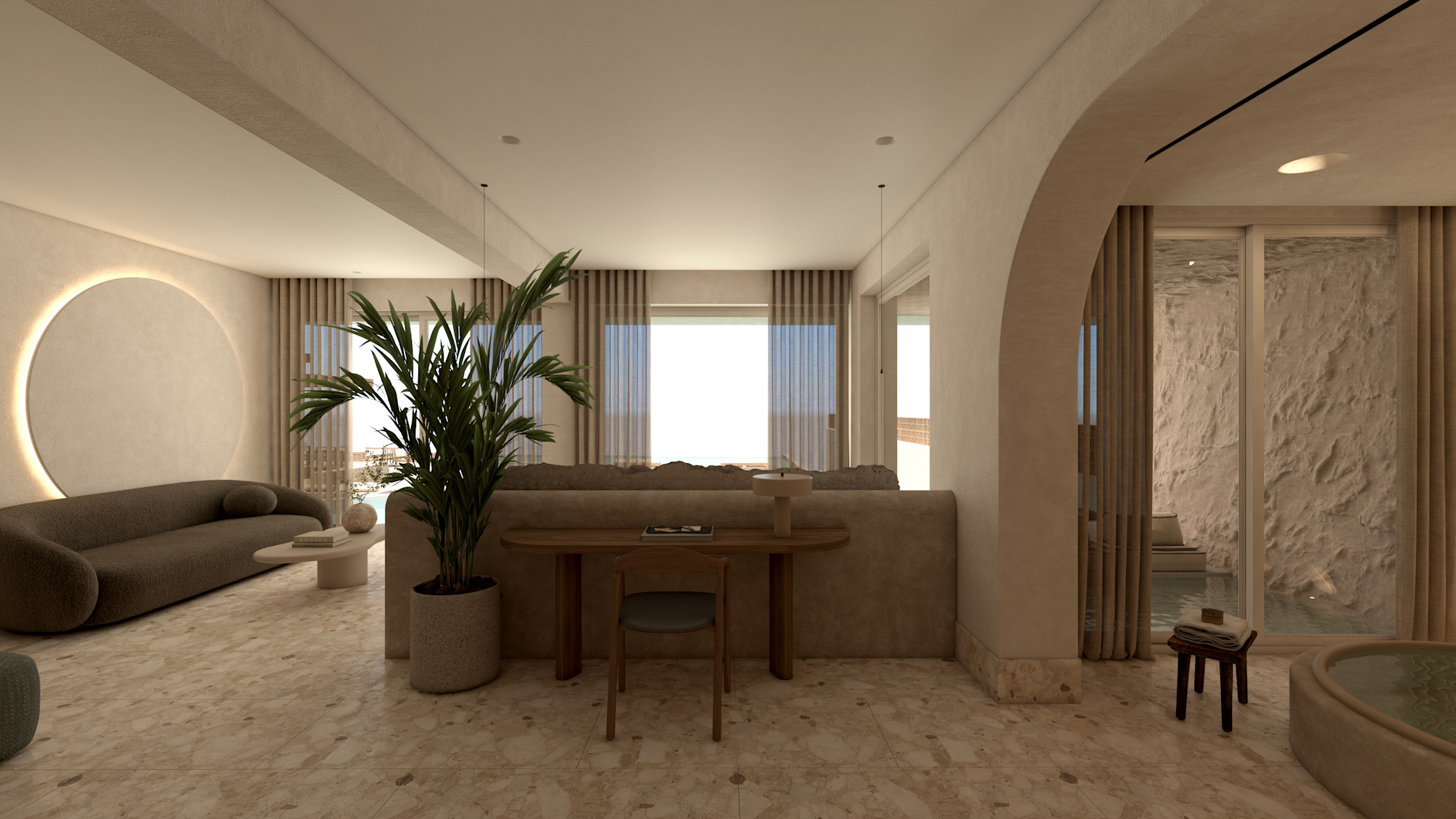 Suite, ocean front, hydromassage bathtub, private pool