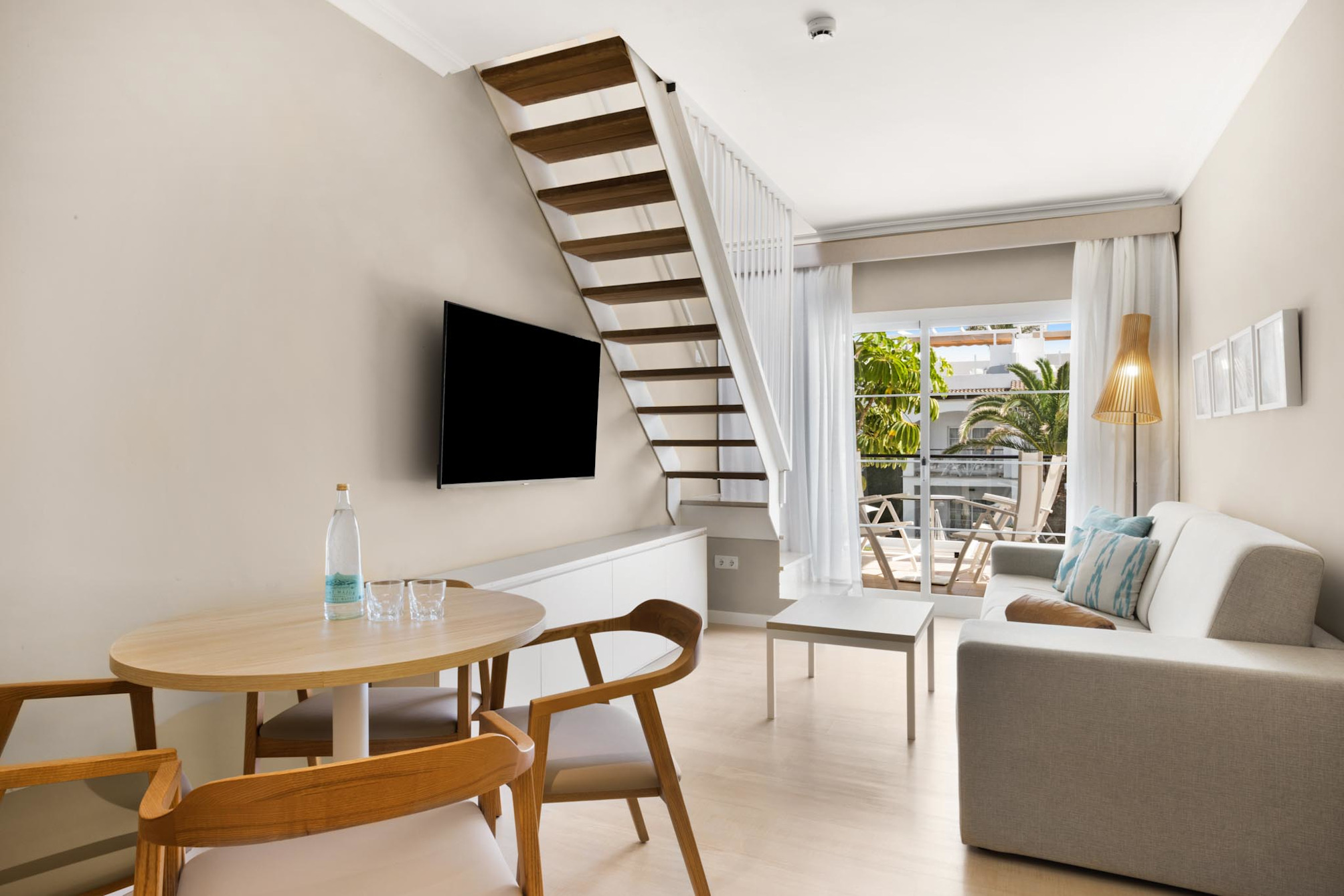 Apartamento, real, terraza
