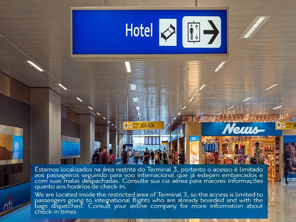 TRYP BY WYNDHAM São Paulo Airport - Hotel de Transito Terminal 3 INTERNACIONAL - Lado Ar - Área restrita á passageiros já embarcados e sem bagagens para despachar - Transit Hotel, only carry-on