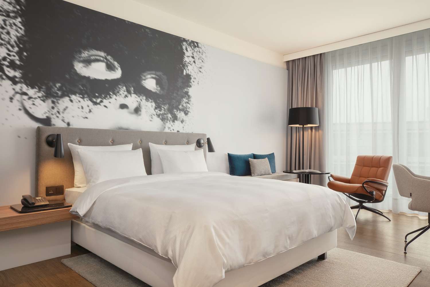 Chambre double avec 1 ou 2 lits, premium, vue sur le jardin