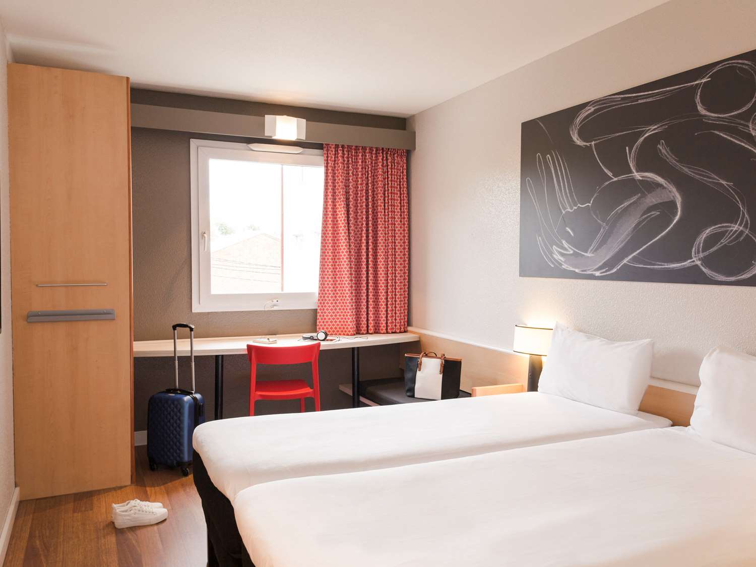 Chambre avec 2 lits