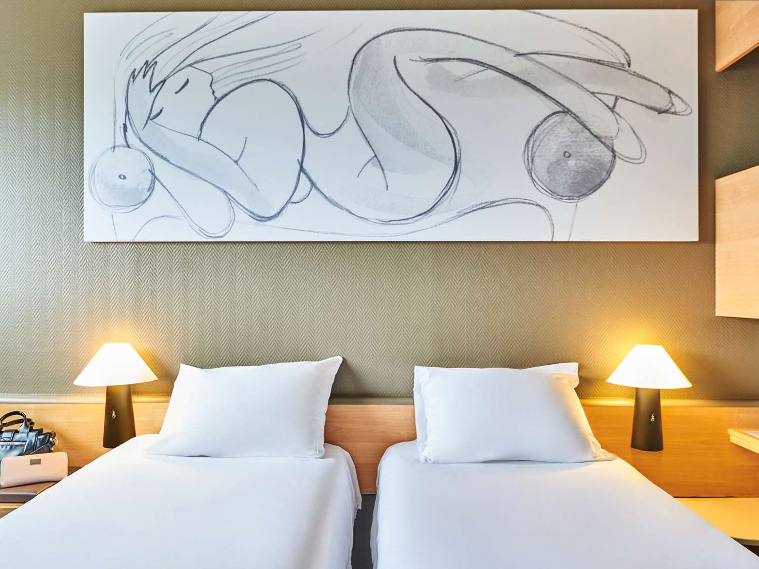 Chambre avec 2 lits