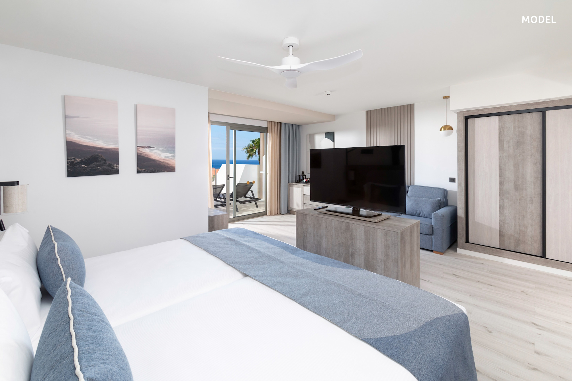 Chambre double avec vue sur la mer