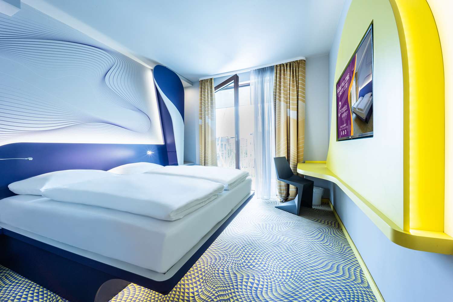 Chambre double, design, balcon