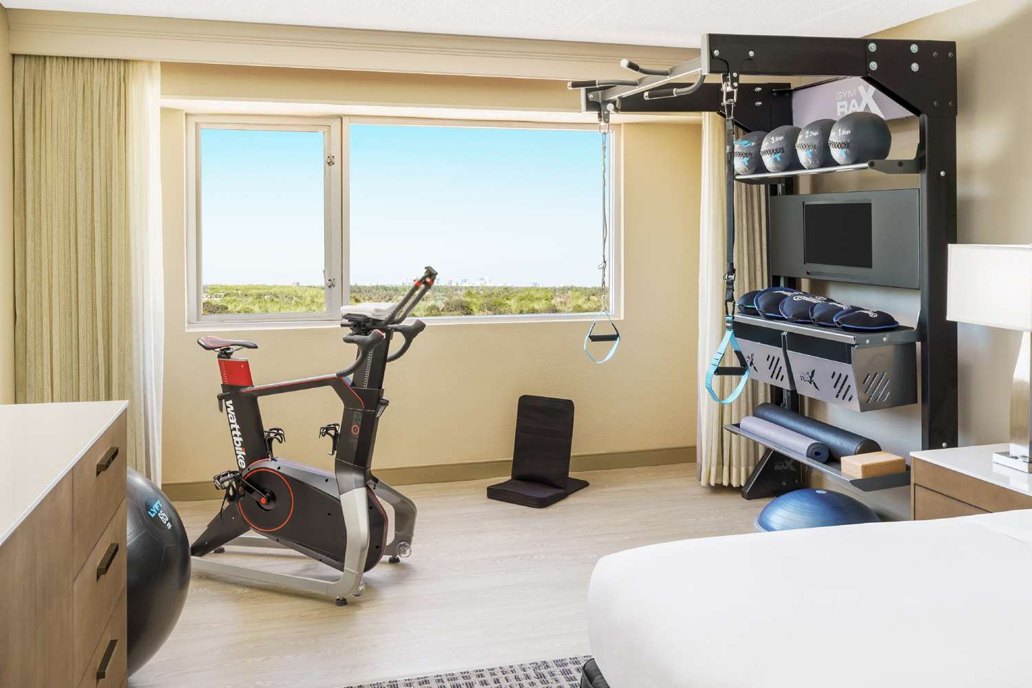 1 King Bed Fitness Room