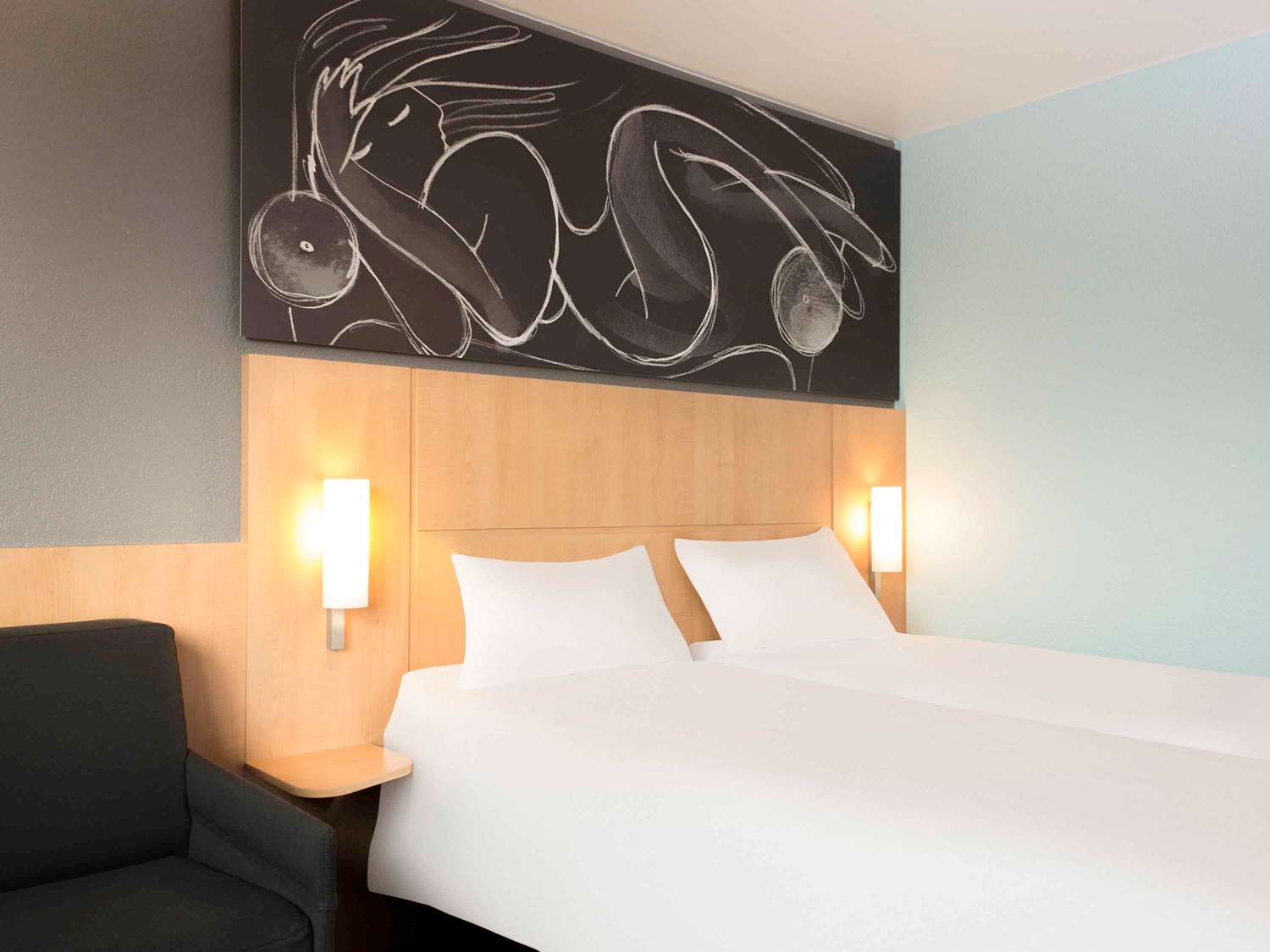 Chambre avec 2 lits