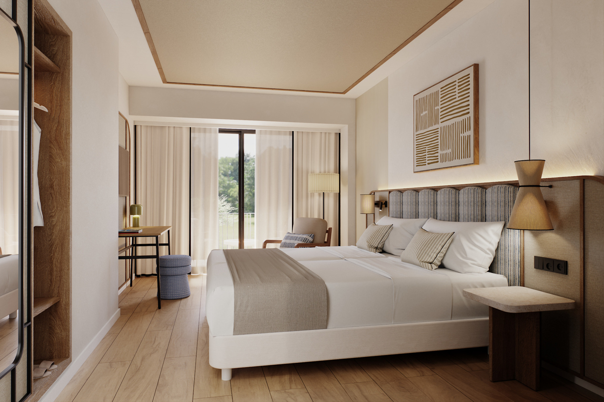 Double room with pool view