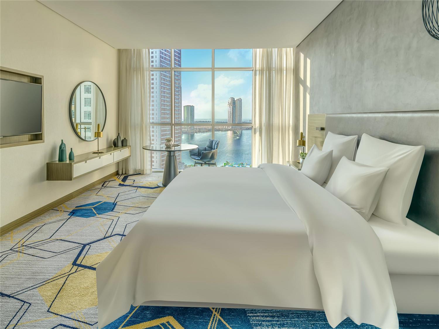 Ejecutiva suite con vista ciudad