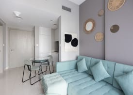 Quiet 1BR with river view 5