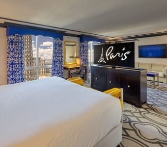 Room with BEST VIEW from Paris Hotel & Casino Las Vegas Burgundy