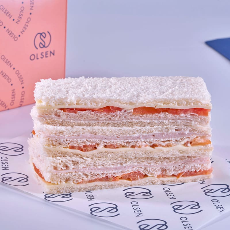 Sabor Pavo, tomate y queso — sándwich de miga Olsen