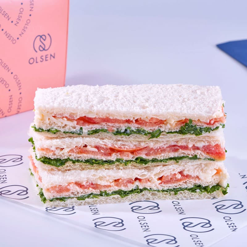 Sabor Rúcula, tomate y parmesano - Vegetal — sándwich de miga Olsen