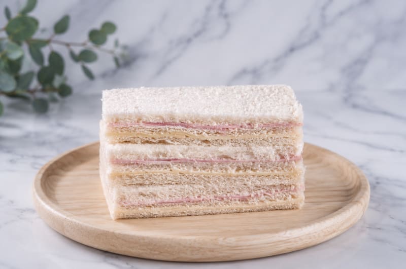 Sabor Jamón y queso — sándwich de miga Olsen
