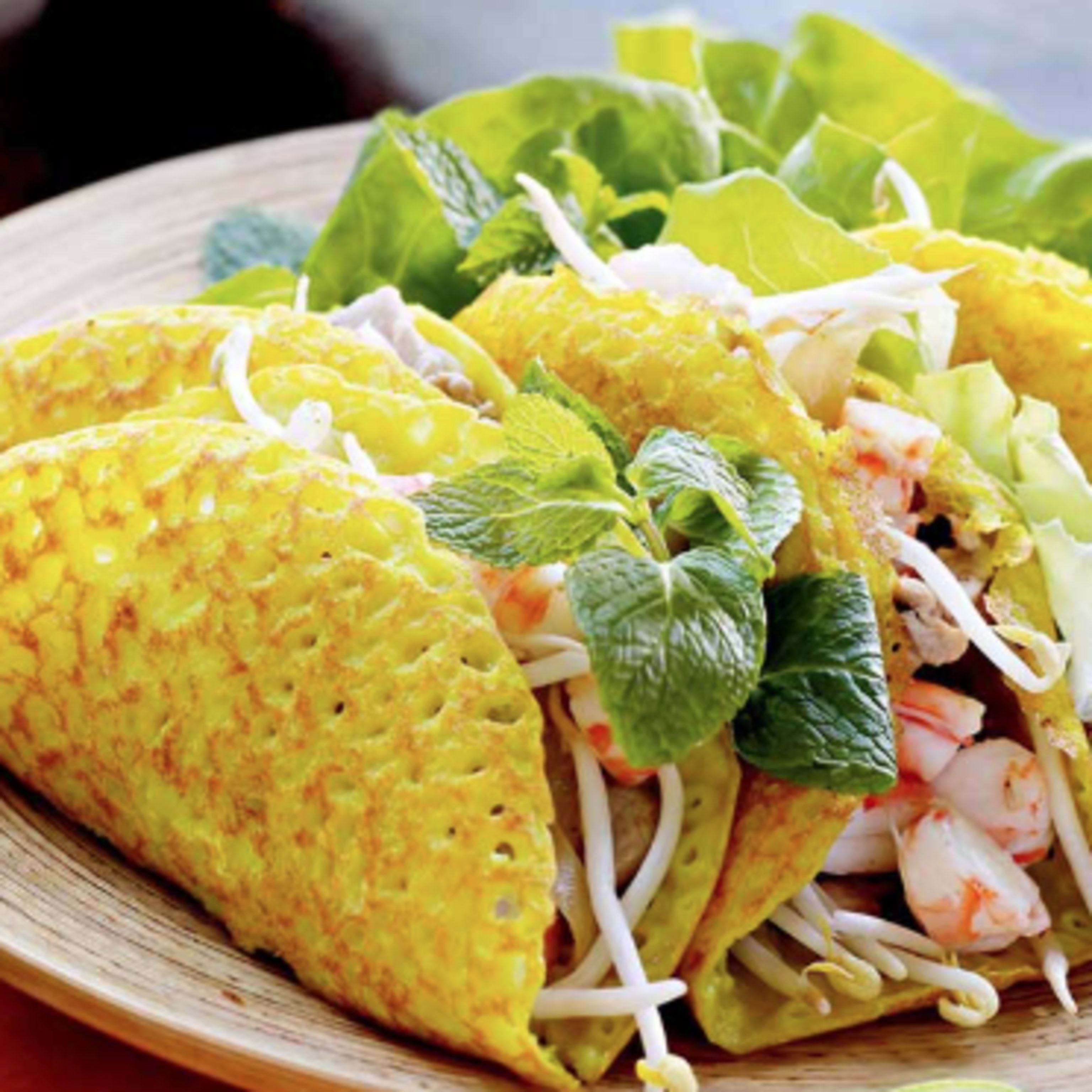 Crepe de arroz al vapor