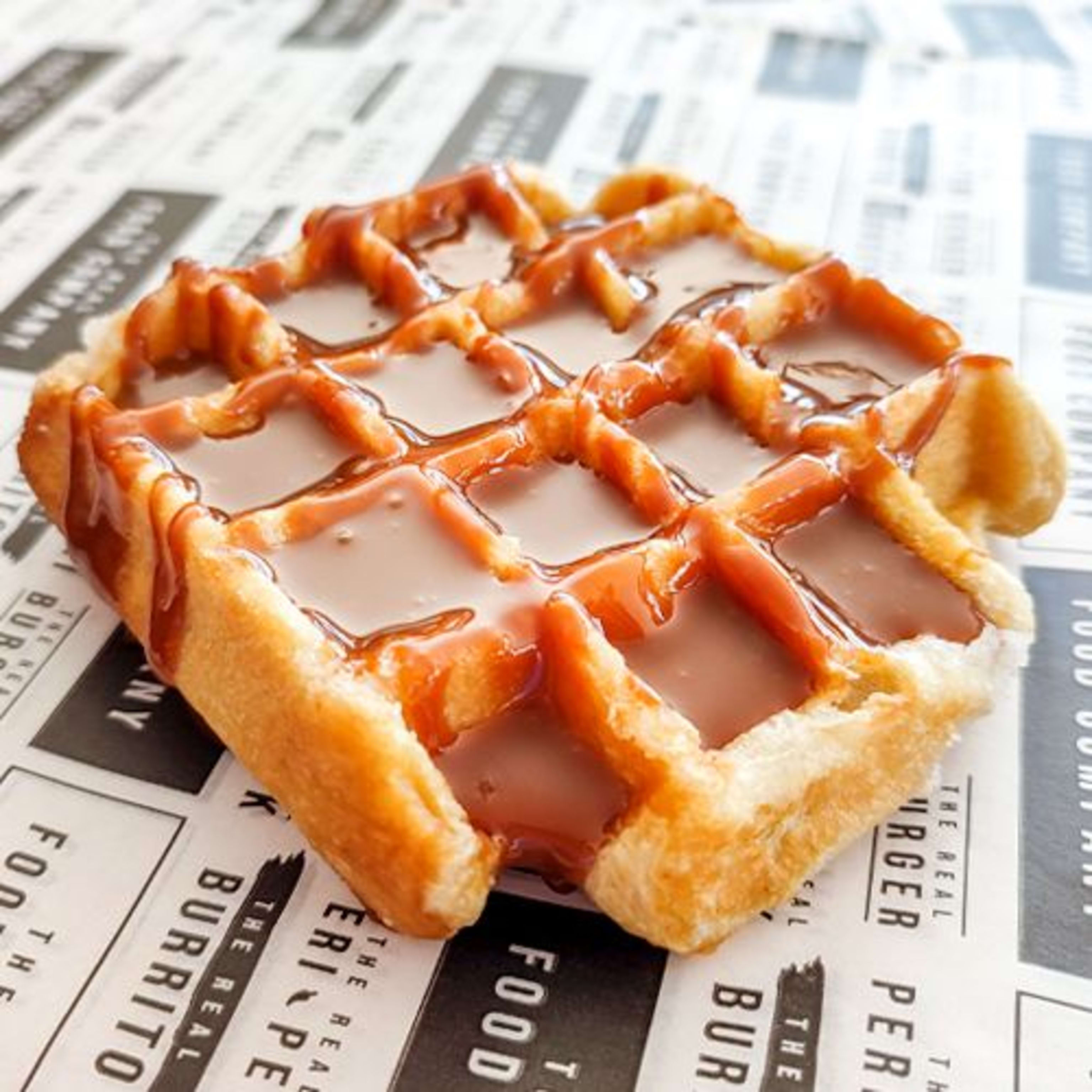 Gofre con dulce de leche