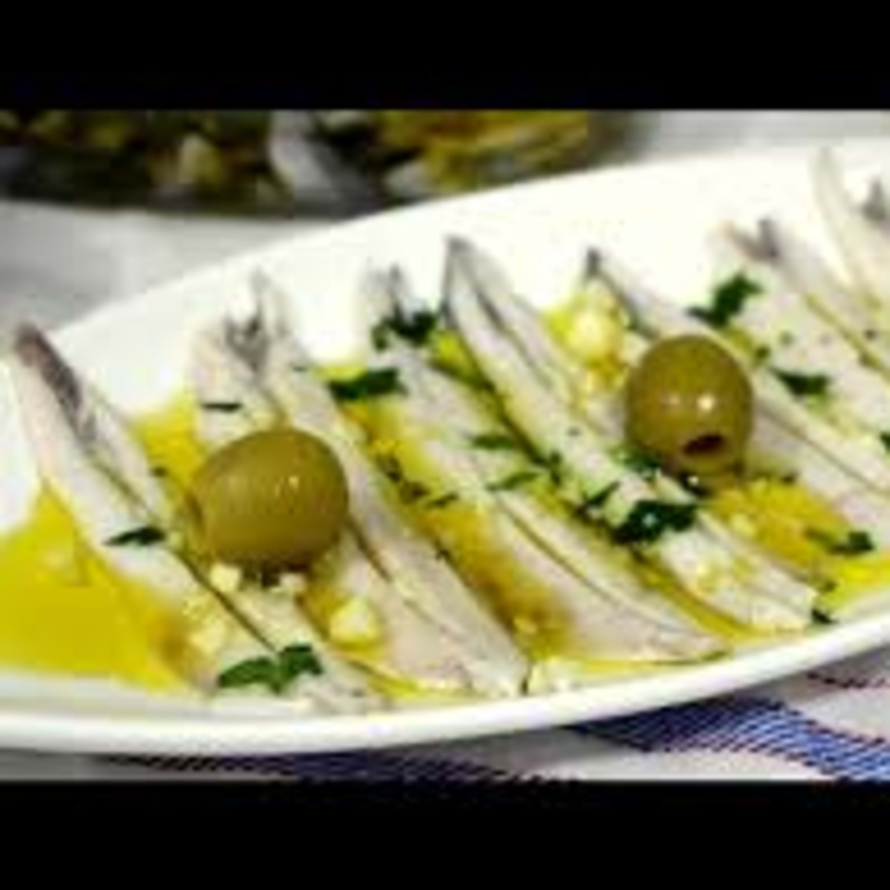 Boqueron artesano con vinagre y ajo