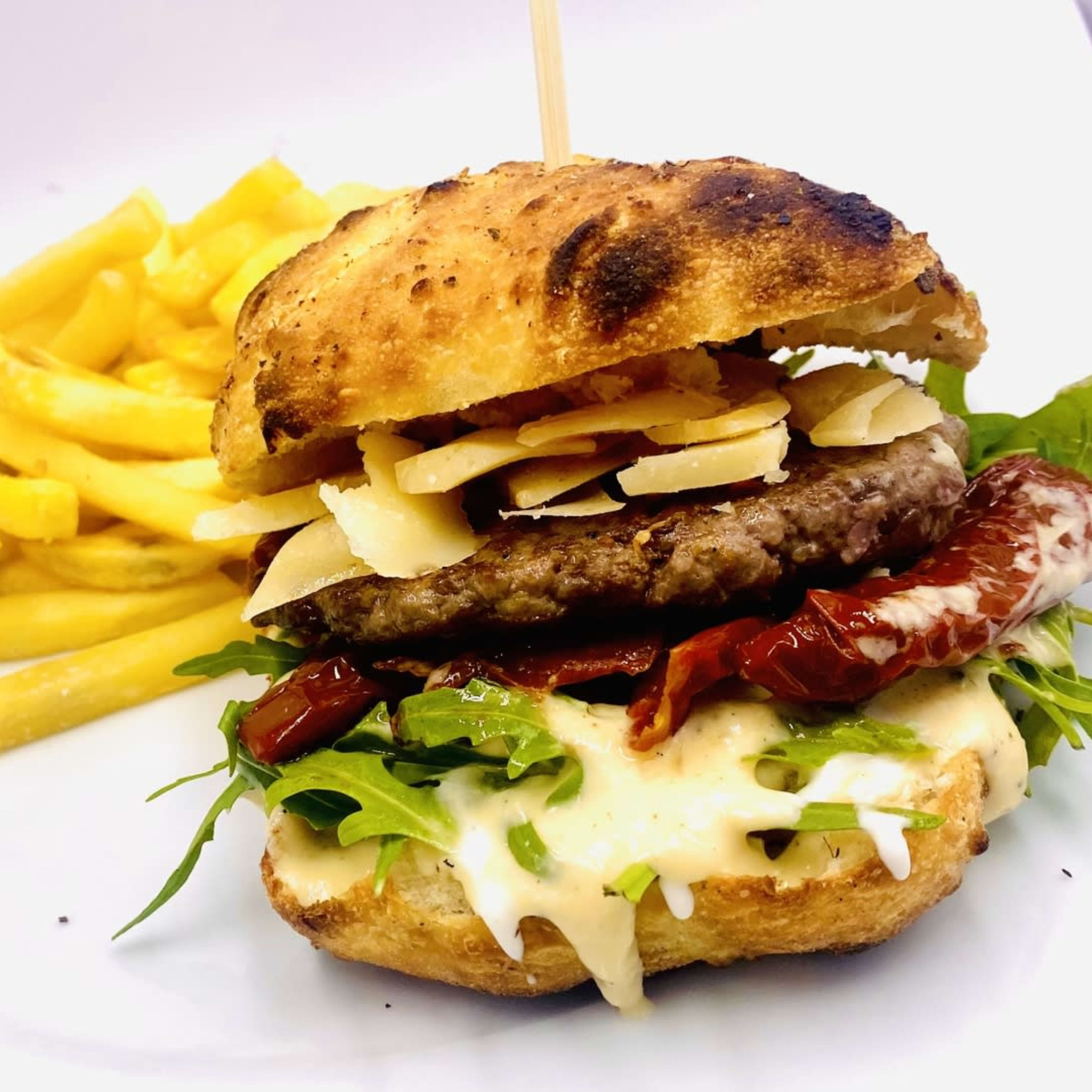 Hamburguesa Napoli Black angus buey